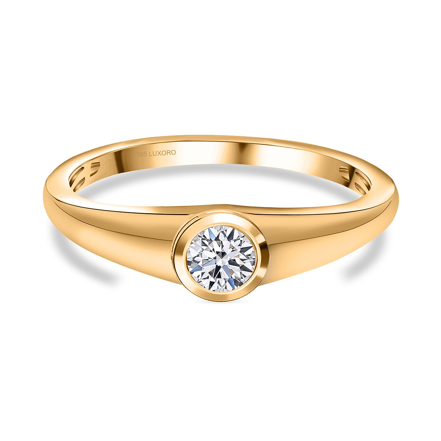 Lab Grown Diamond G-H VS 0.50 ctw Ring in 14K Yellow Gold (Size 8.0)