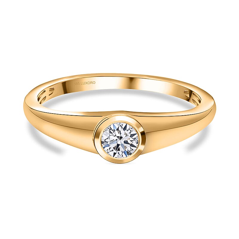 Lab Grown Diamond G-H VS 0.50 ctw Ring in 14K Yellow Gold (Size 8.0)