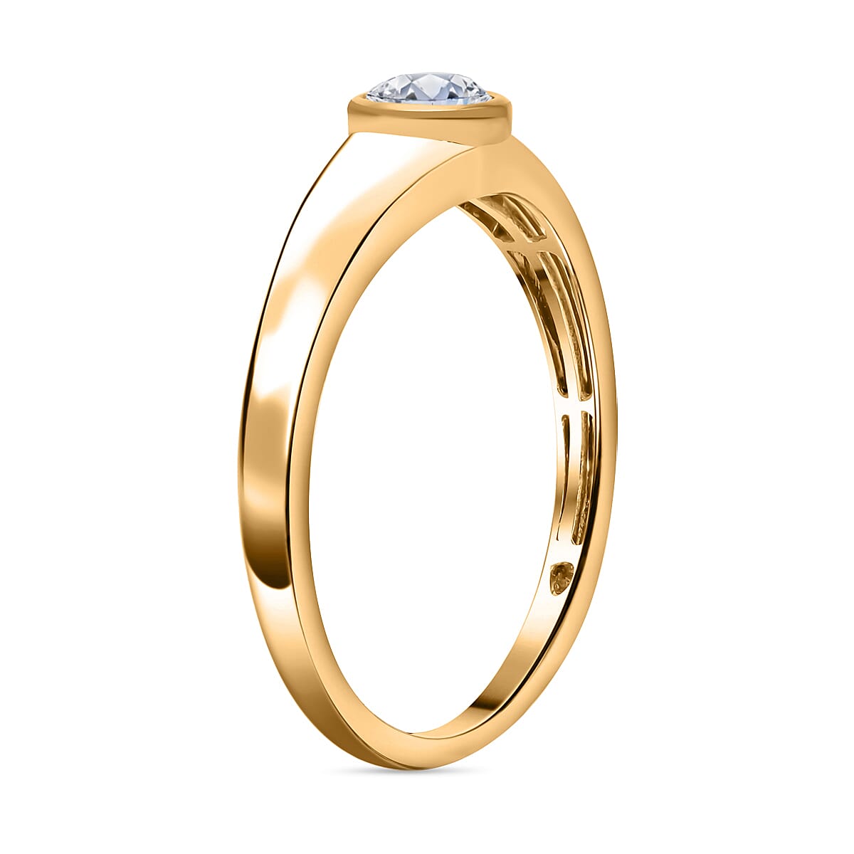 Lab Grown Diamond G-H VS 0.50 ctw Ring in 14K Yellow Gold (Size 8.0)