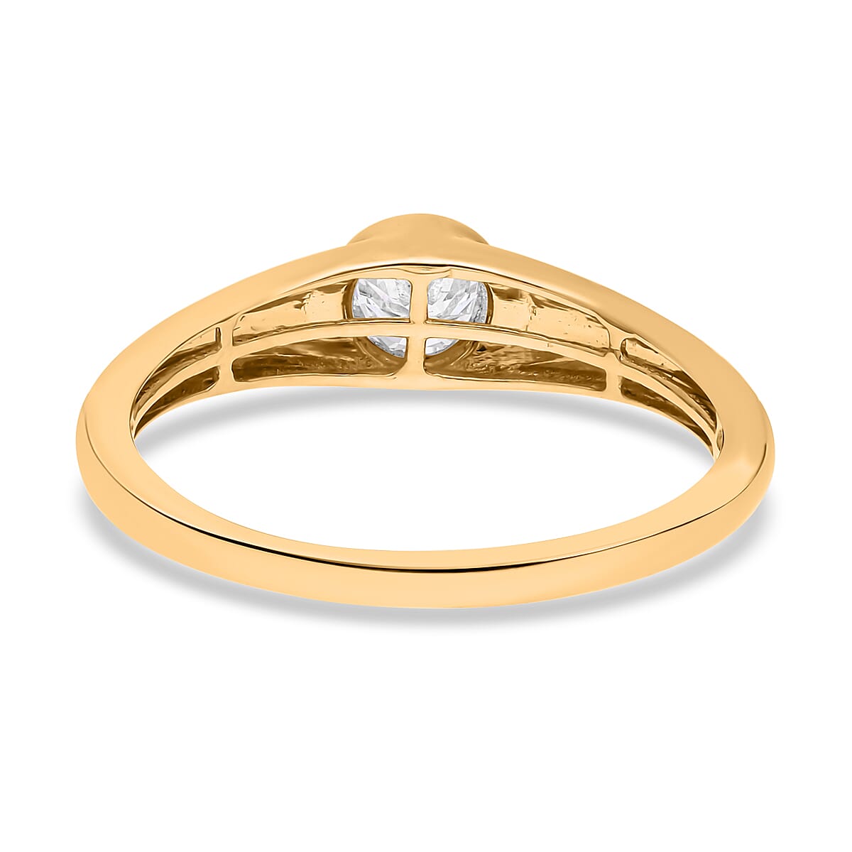 Lab Grown Diamond G-H VS 0.50 ctw Ring in 14K Yellow Gold (Size 8.0)