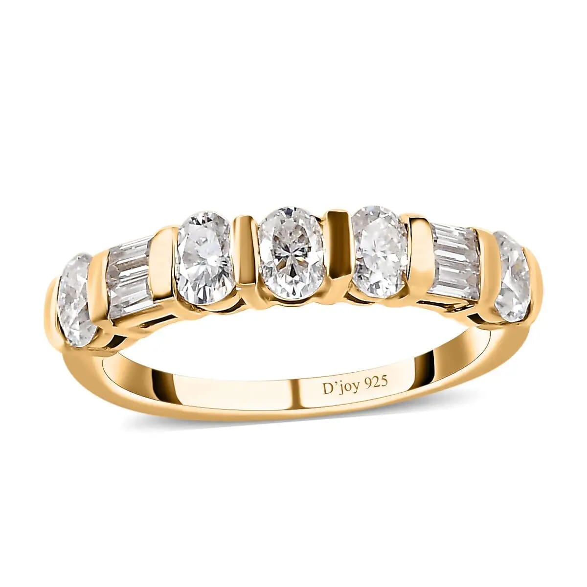 Moissanite Ring in Vermeil Yellow Gold Over Sterling Silver (Size 6.0) 1.00 ctw image number 0