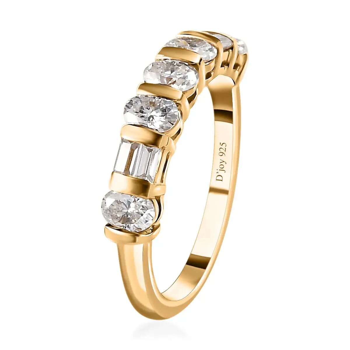 Moissanite Ring in Vermeil Yellow Gold Over Sterling Silver (Size 6.0) 1.00 ctw image number 4