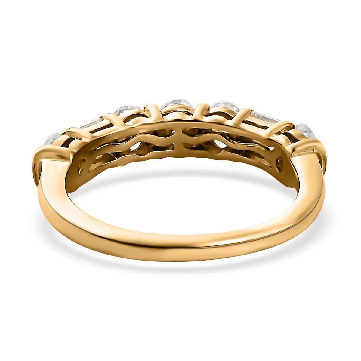 Moissanite Ring in Vermeil Yellow Gold Over Sterling Silver (Size 6.0) 1.00 ctw image number 5