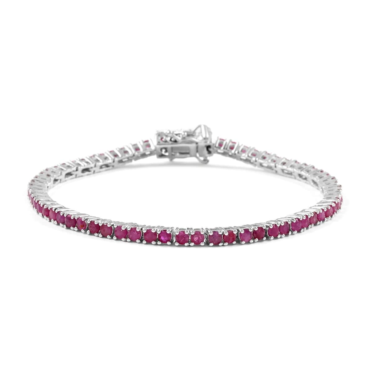 Karis Ruby Tennis Bracelet in Platinum Bond (7.25 In) 4.90 ctw image number 0