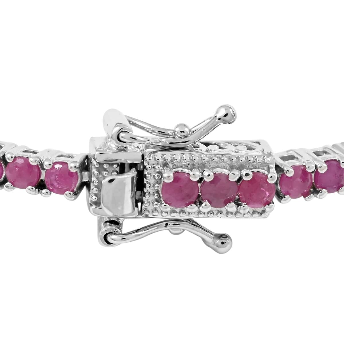 Karis Ruby Tennis Bracelet in Platinum Bond (7.25 In) 4.90 ctw image number 3