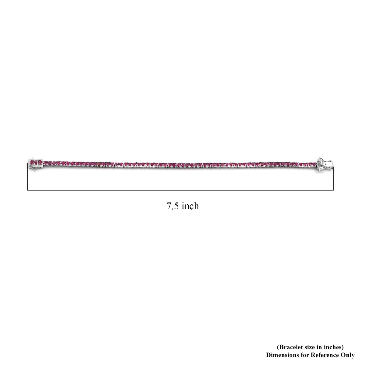 Karis Ruby Tennis Bracelet in Platinum Bond (7.25 In) 4.90 ctw image number 4