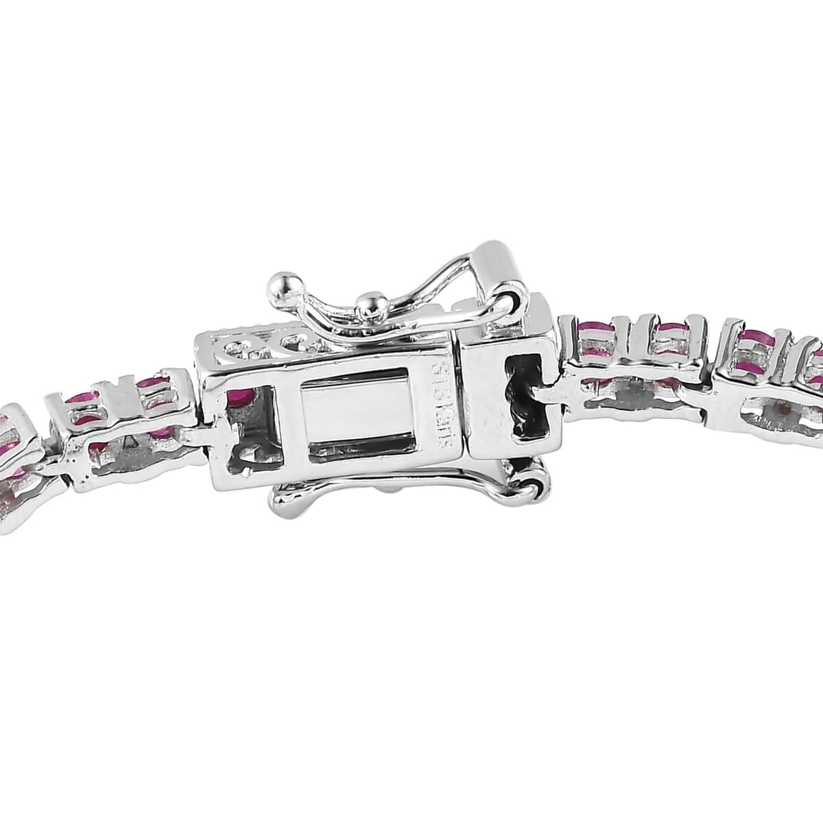 Karis Ruby Tennis Bracelet in Platinum Bond (8.00 In) 5.10 ctw image number 3