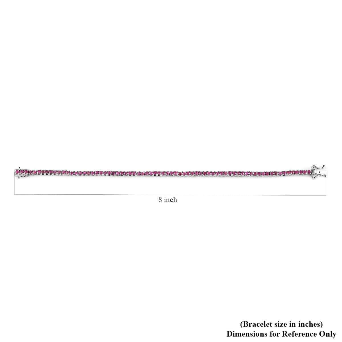 Karis Ruby Tennis Bracelet in Platinum Bond (8.00 In) 5.10 ctw image number 4