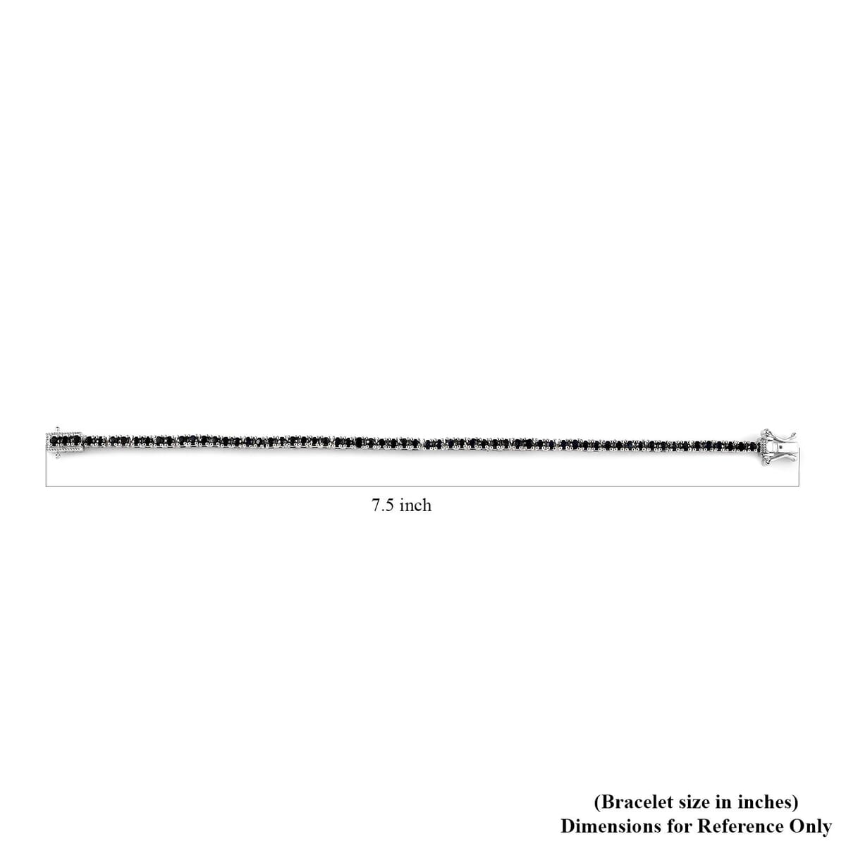 Karis Blue Sapphire Tennis Bracelet in Platinum Bond (8.00 In) 6.40 ctw image number 4