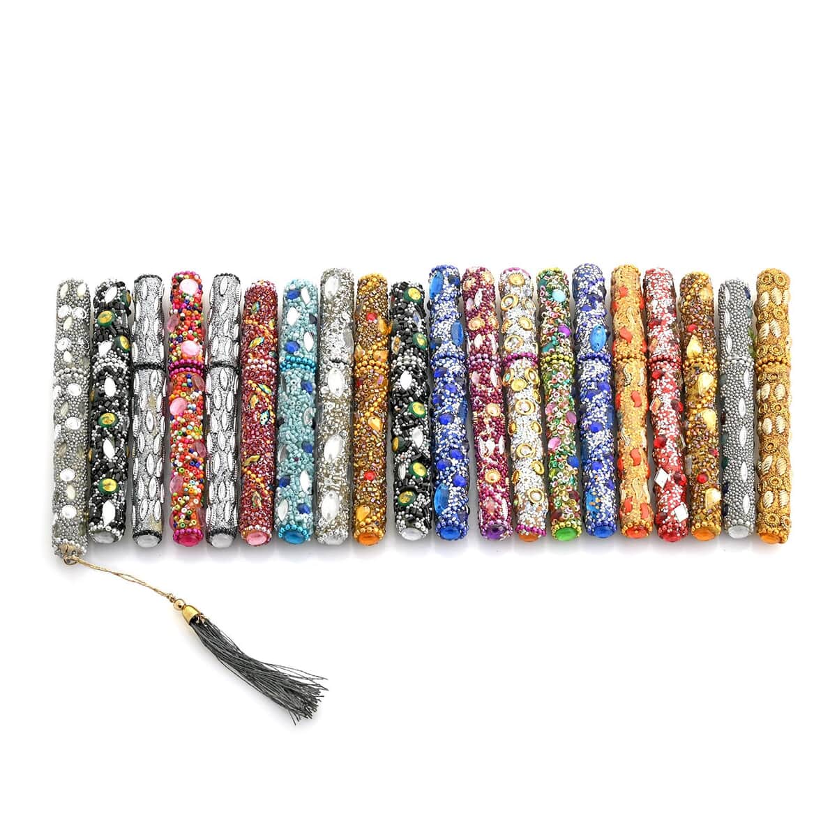 Set of 20 Multi Color Beaded Pen image number 0