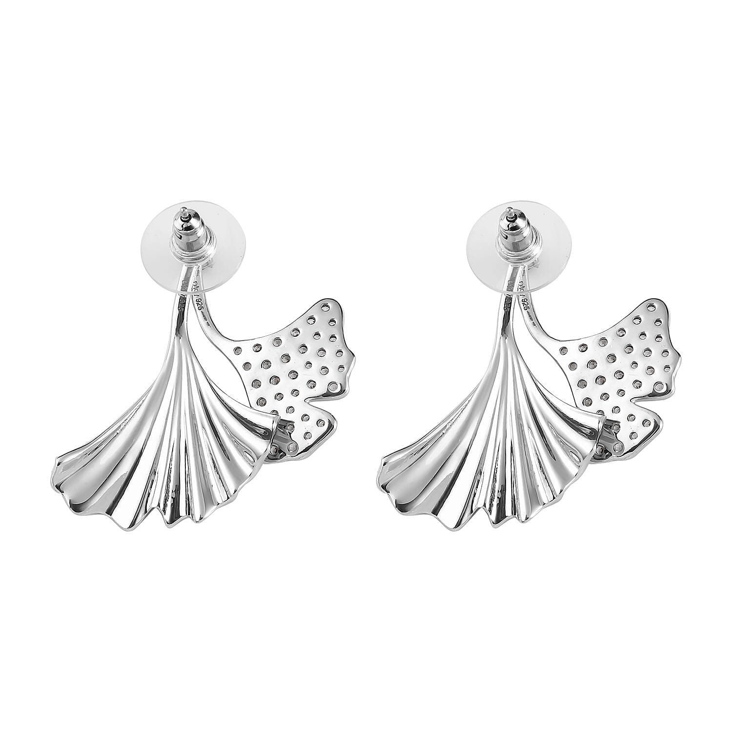 Rose De France Amethyst and White Zircon Floral Earrings in Platinum Over Sterling Silver 3.20 ctw