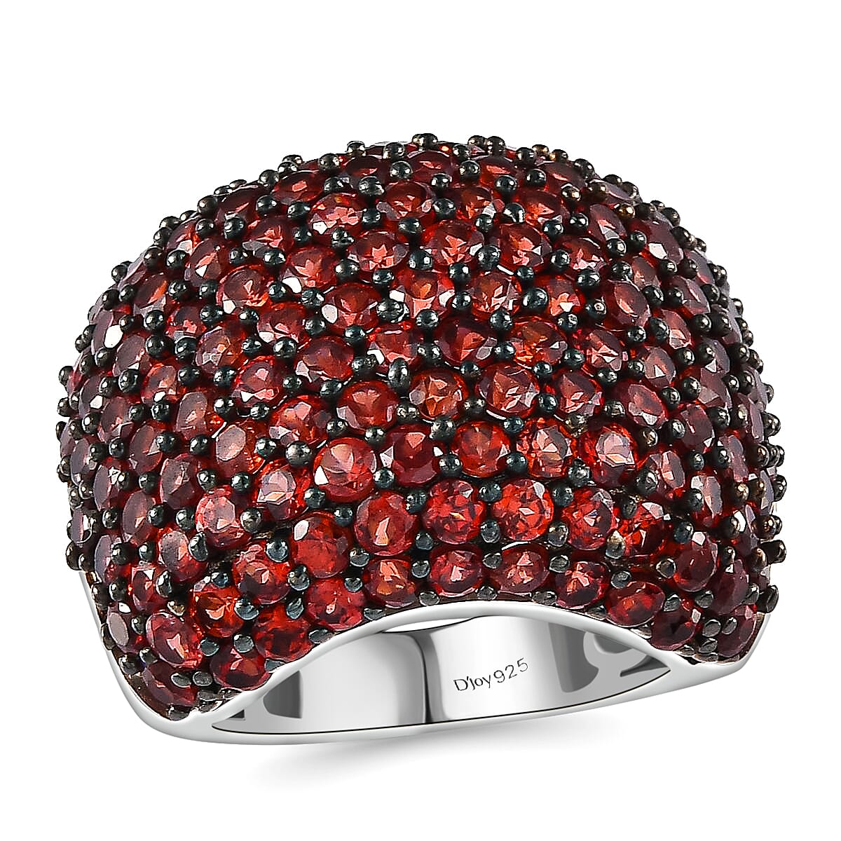  Mozambique Garnet Dome Ring in Platinum Over Sterling Silver (Size 10.0) 8.35 ctw (Del. in 7-10 Days)