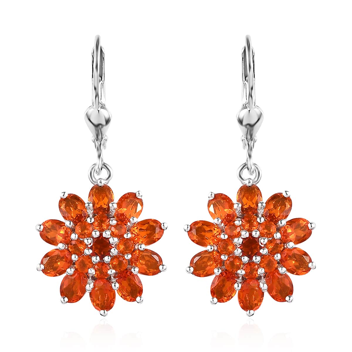 Orange fire deals opal earrings