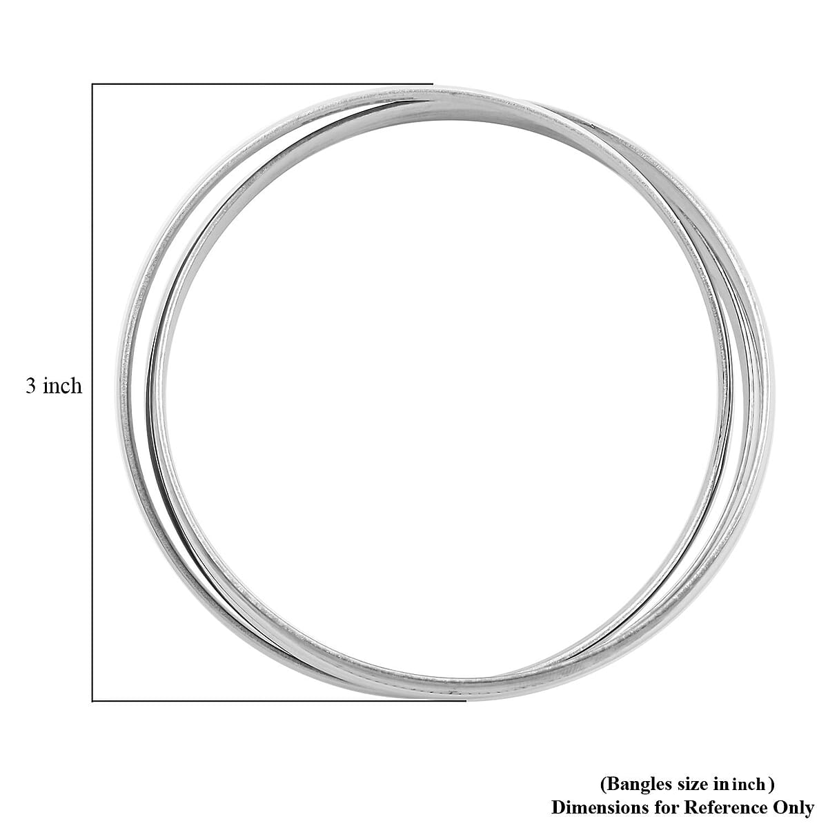 Bangle Bracelet (8.00In) in Stainless Steel image number 3