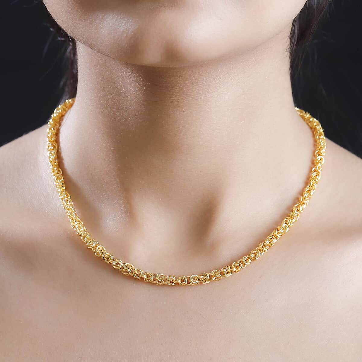 Byzantine Chain Necklace in 22K Yellow Gold 13.71 Grams 20 Inches image number 2