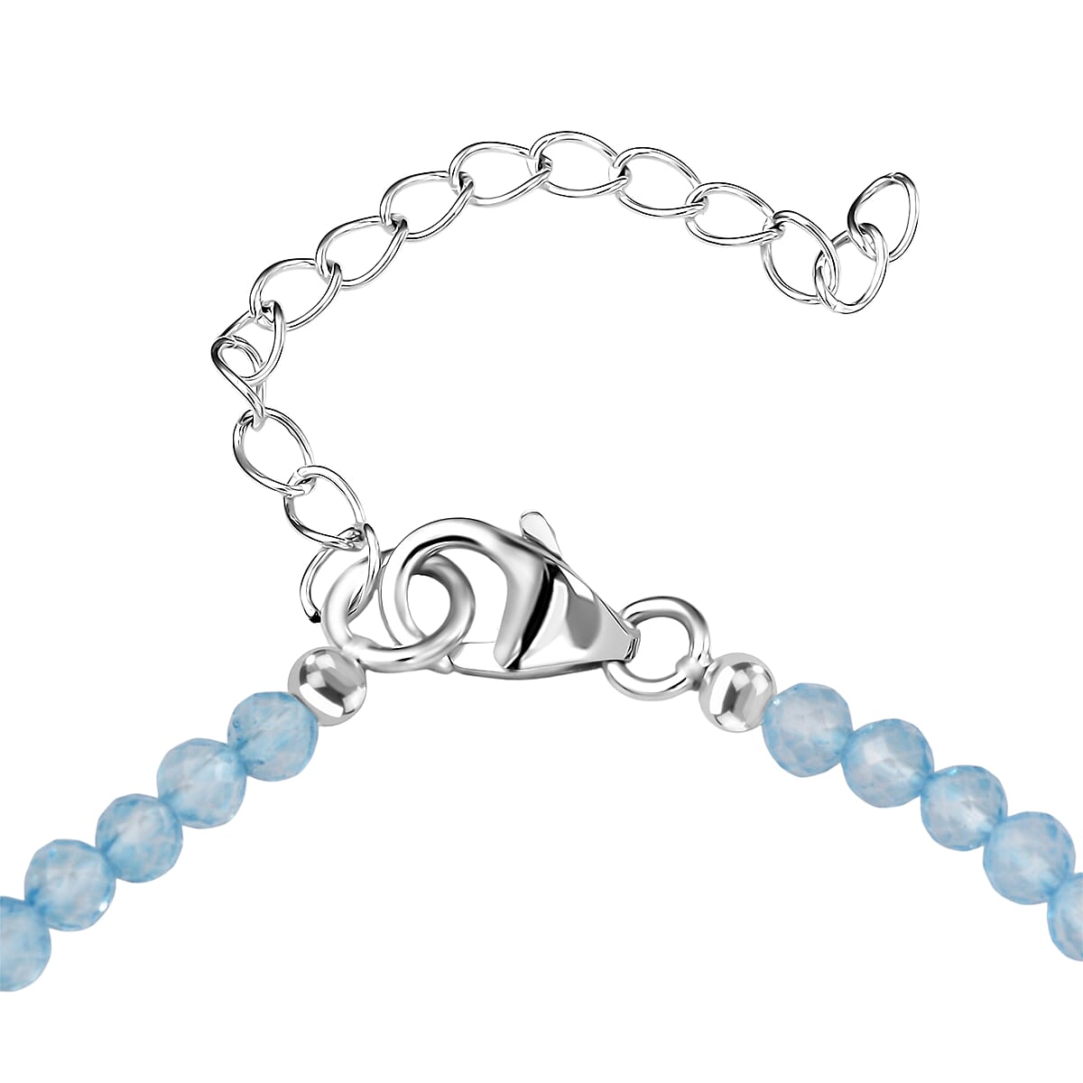 D'Joy Sky Blue Topaz 11.40 ctw Beaded Bracelet in Sterling Silver (6.50-8.00In) image number 3