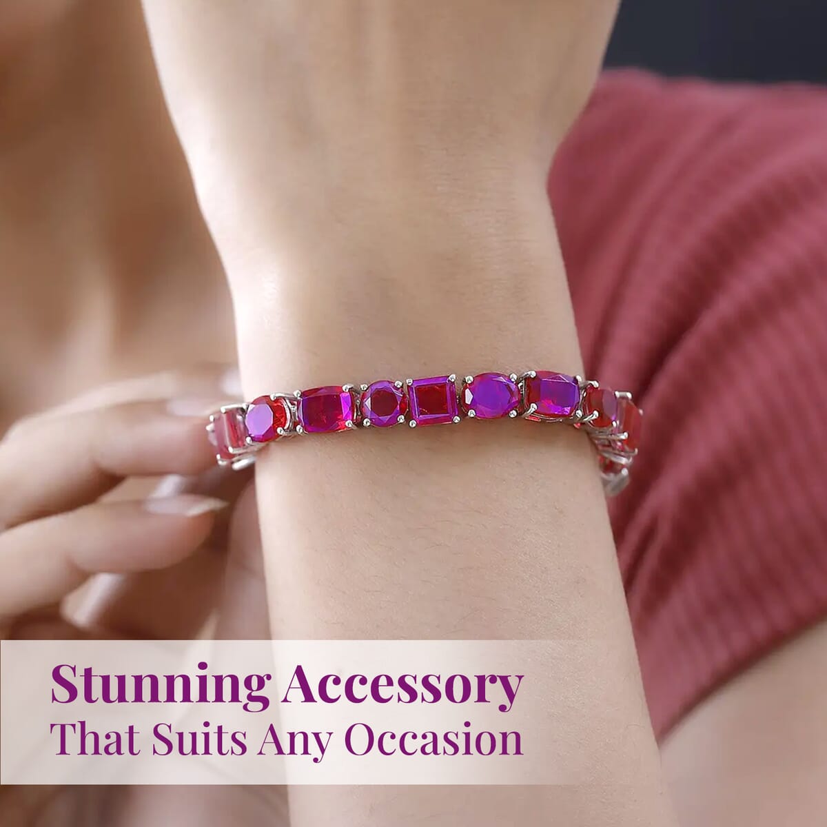 Volcanic Quartz (Triplet) Tennis Bracelet in Platinum Over Sterling Silver (8.00 In) 47.75 ctw image number 5