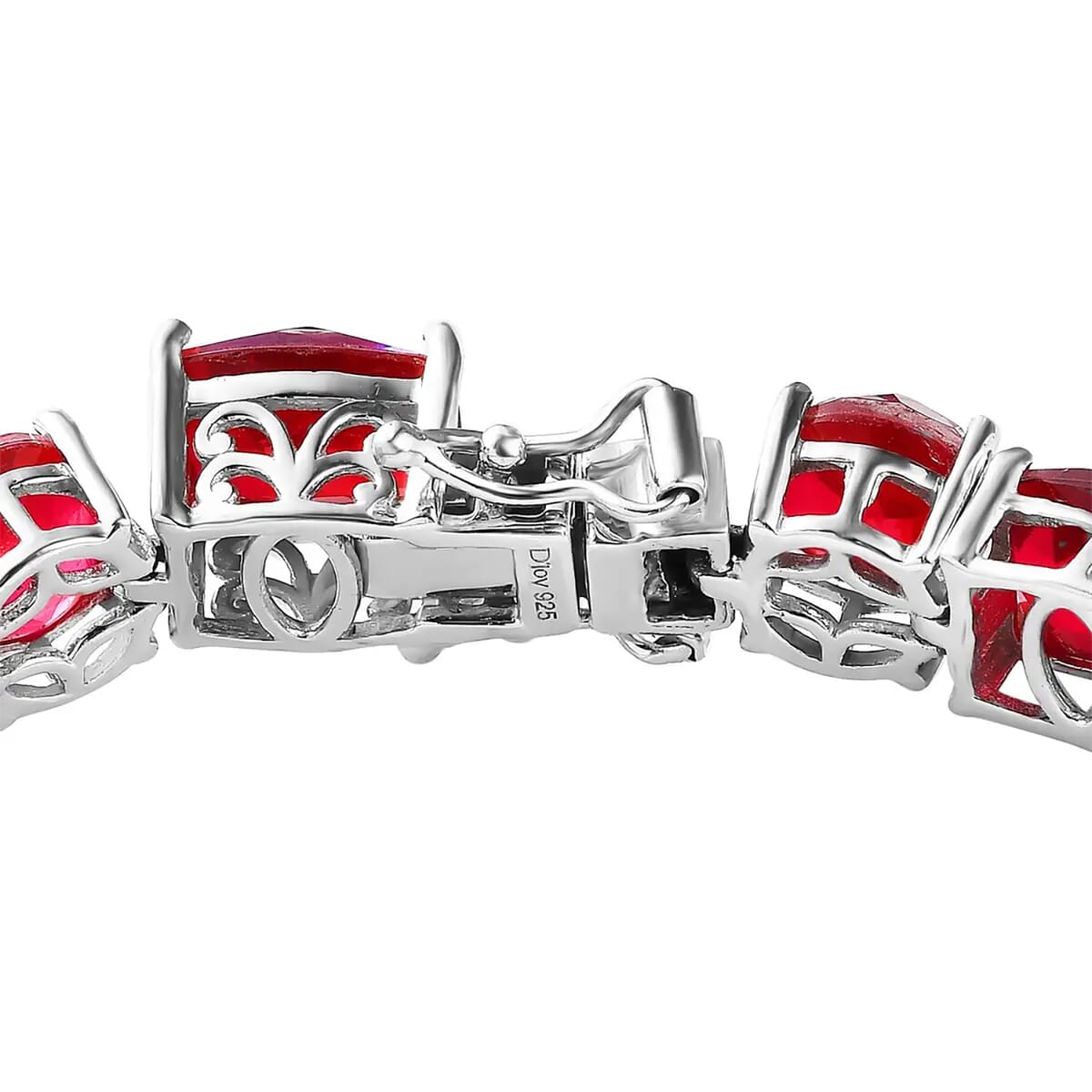 Volcanic Quartz (Triplet) Tennis Bracelet in Platinum Over Sterling Silver (8.00 In) 47.75 ctw image number 7
