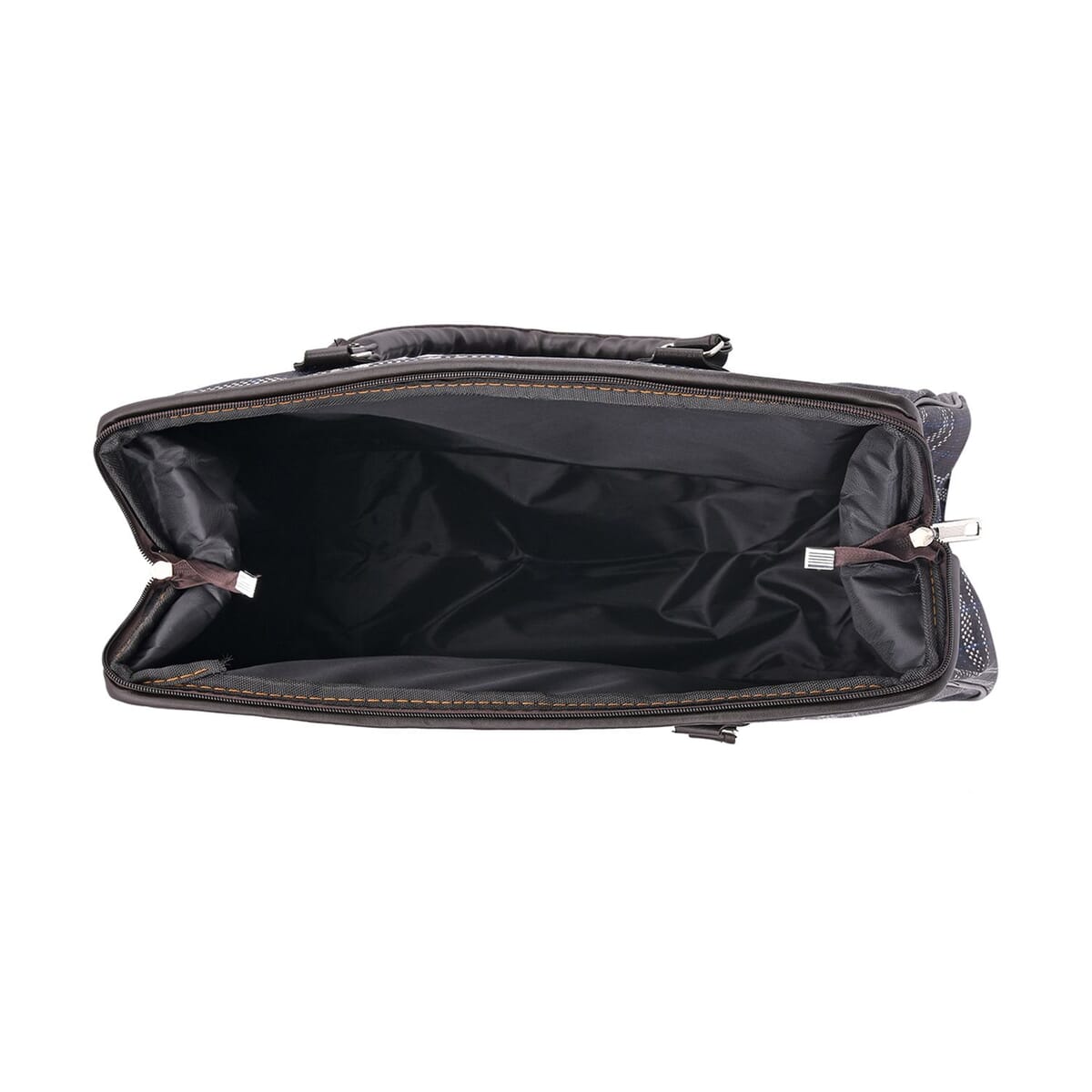 Passage Black with Checked Print Travel Bag with Shoulder Strap image number 4