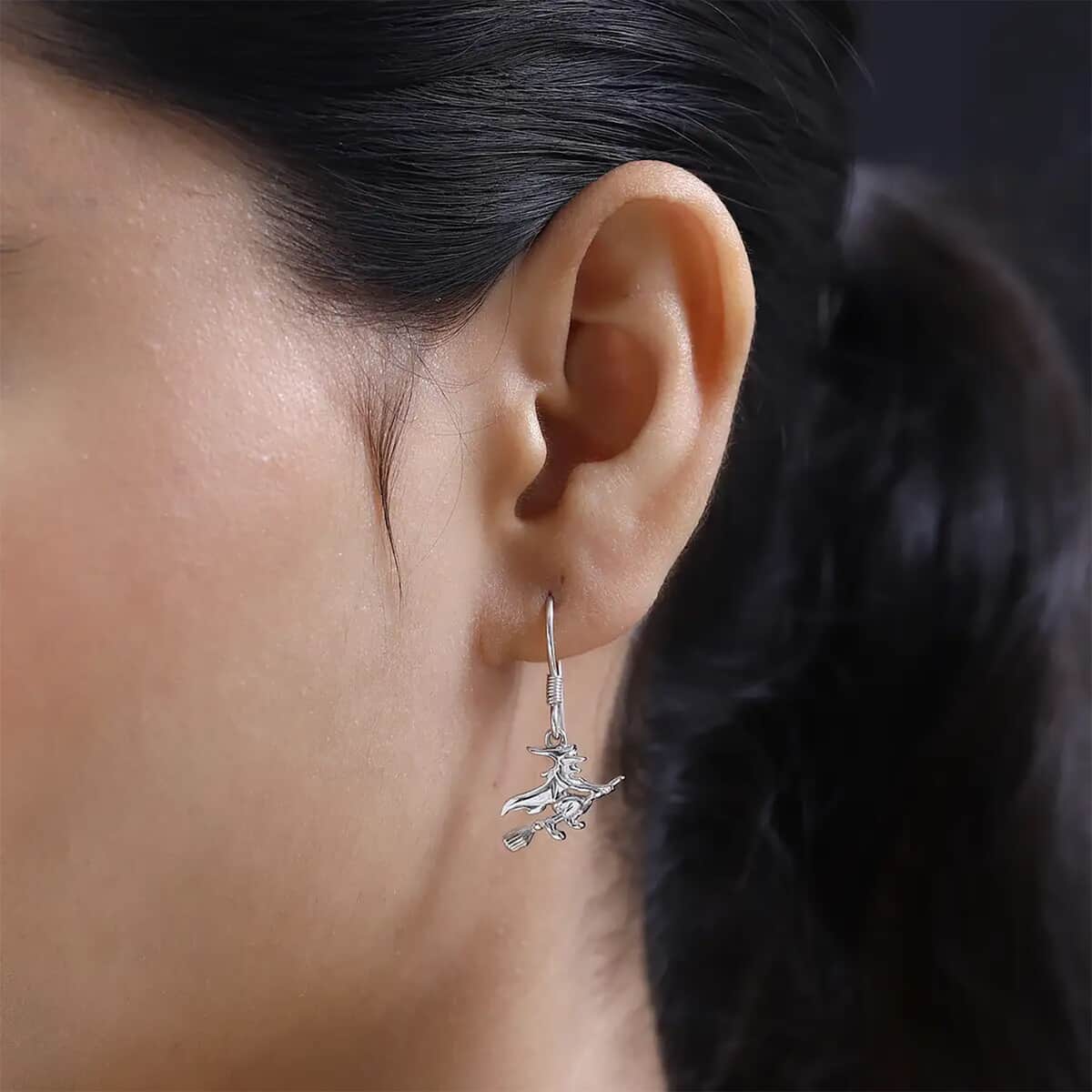 Platinum Over Sterling Silver Dangle Earrings (3.50 g) image number 7
