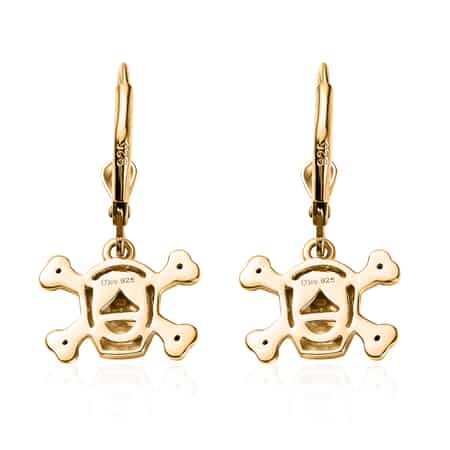 Buy Thai Black Spinel Halloween Skull Earrings in Vermeil Yellow Gold Over  Sterling Silver 0.15 ctw at