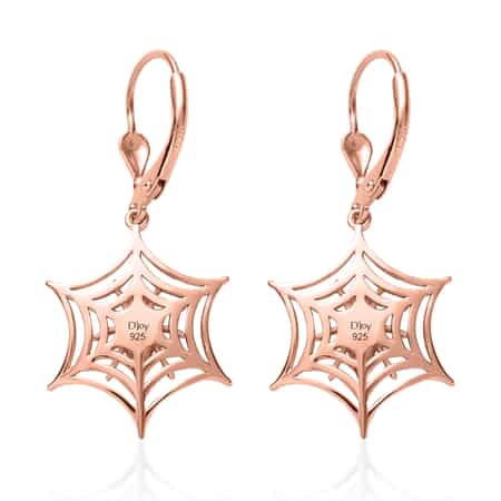 Buy Vermeil Rose Gold Over Sterling Silver Halloween Spider Web Earrings  3.40 Grams at