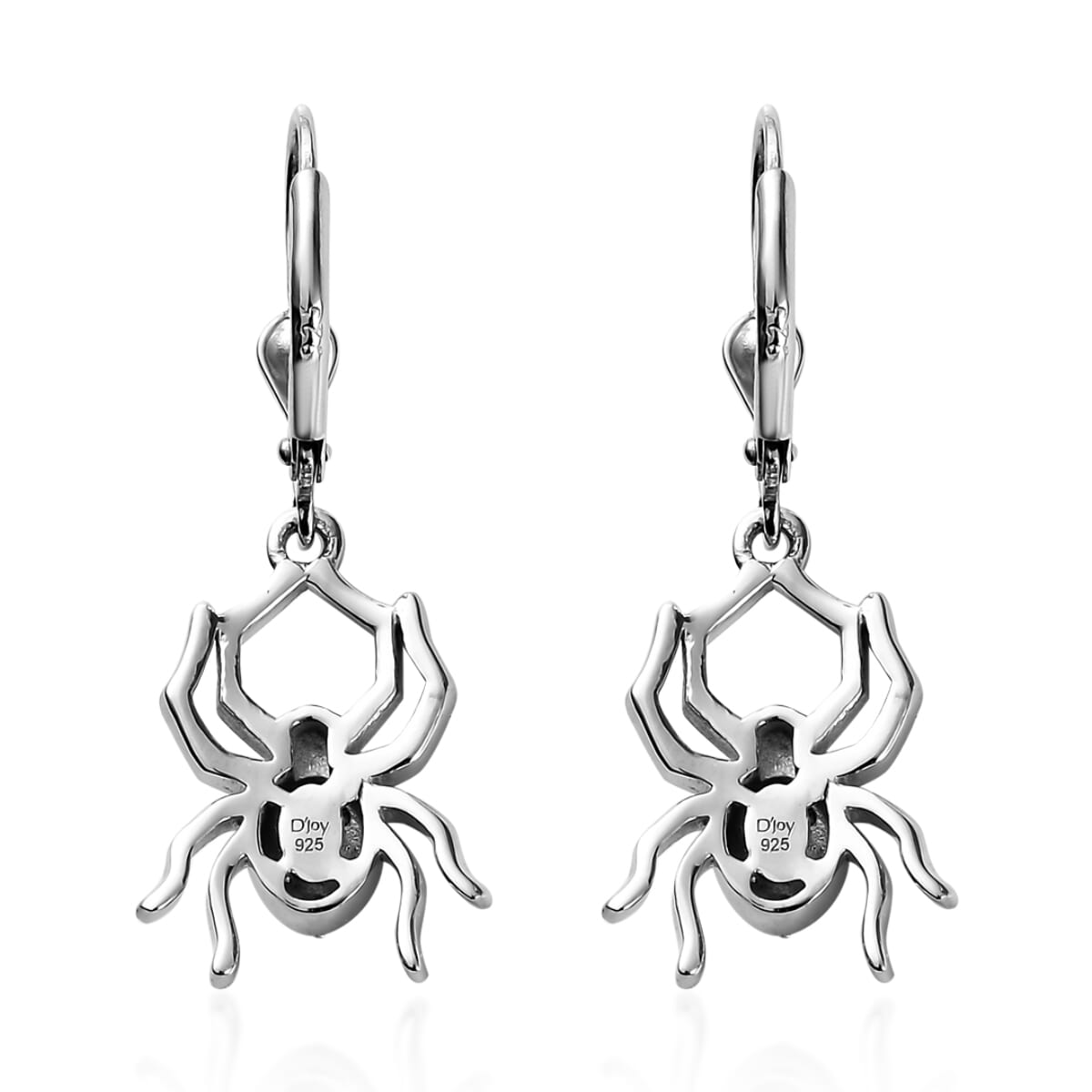 Moissanite Spider Earrings in Platinum Over Sterling Silver 0.10 ctw image number 4