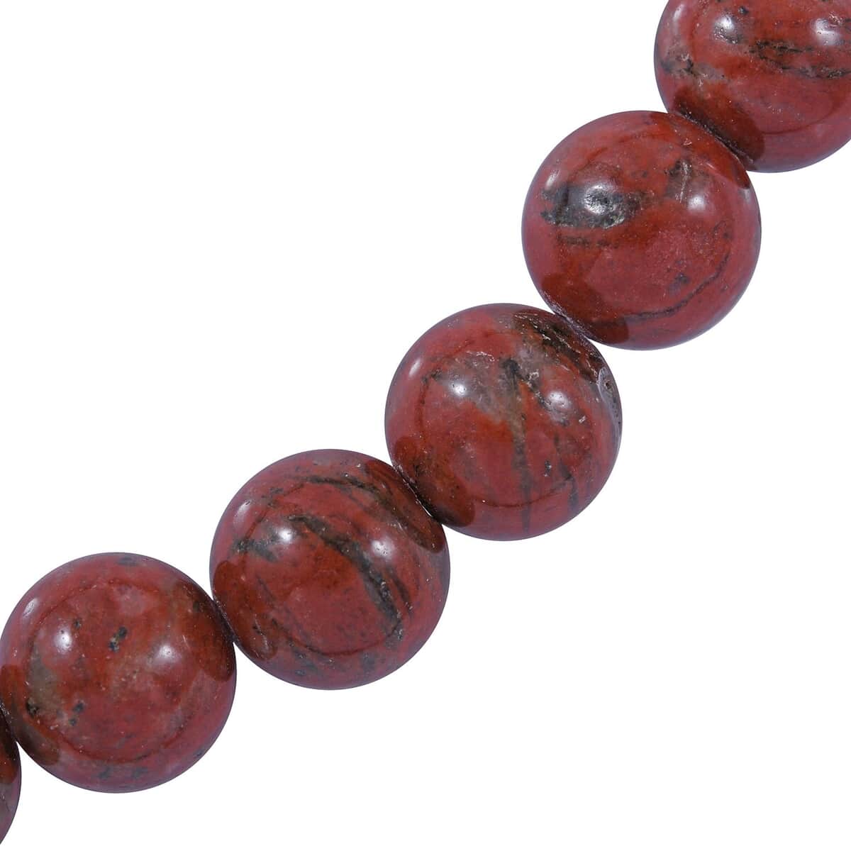 Red Jasper Beaded Necklace 18 Inches in Sterling Silver 300.00 ctw image number 2