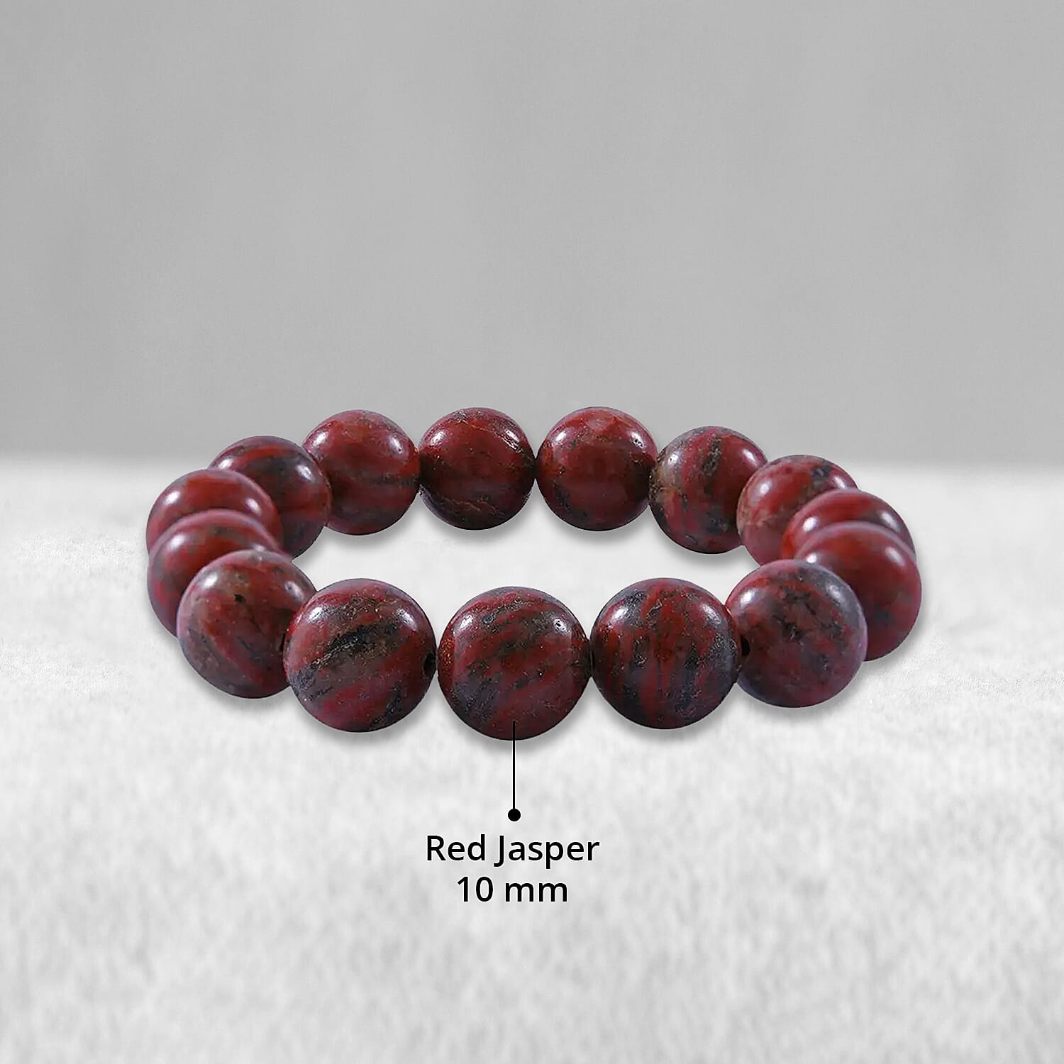 Red Jasper Beaded Stretch Bracelet 200.00 ctw