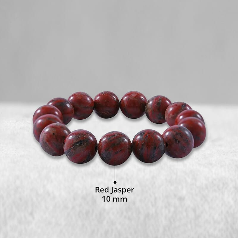 Red Jasper 200.00 ctw Beaded Stretch Bracelet