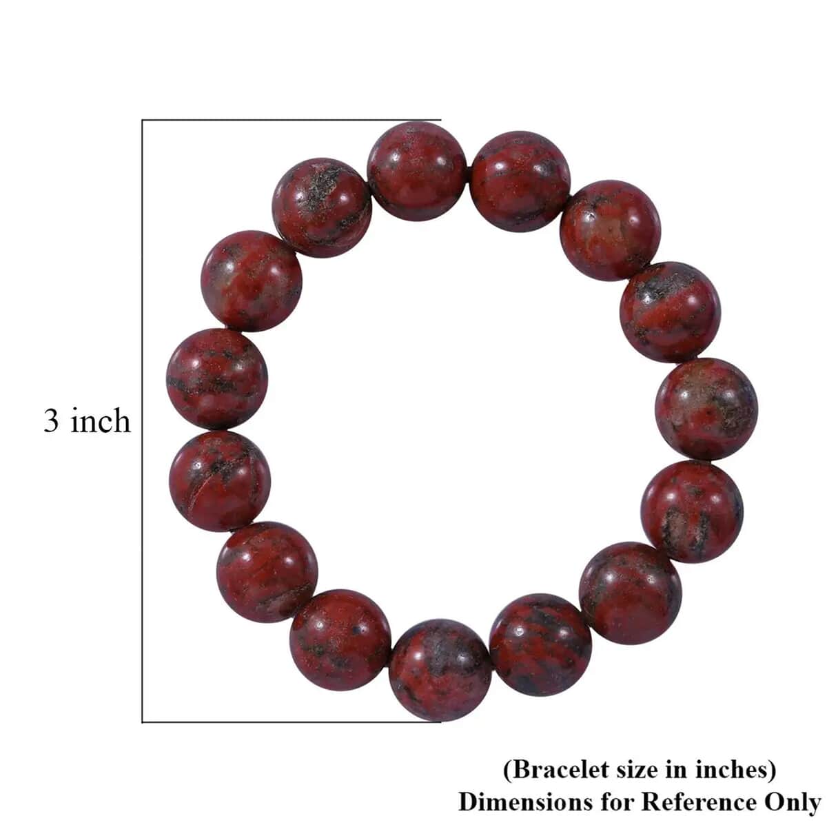 Red Jasper 200.00 ctw Beaded Stretch Bracelet image number 6