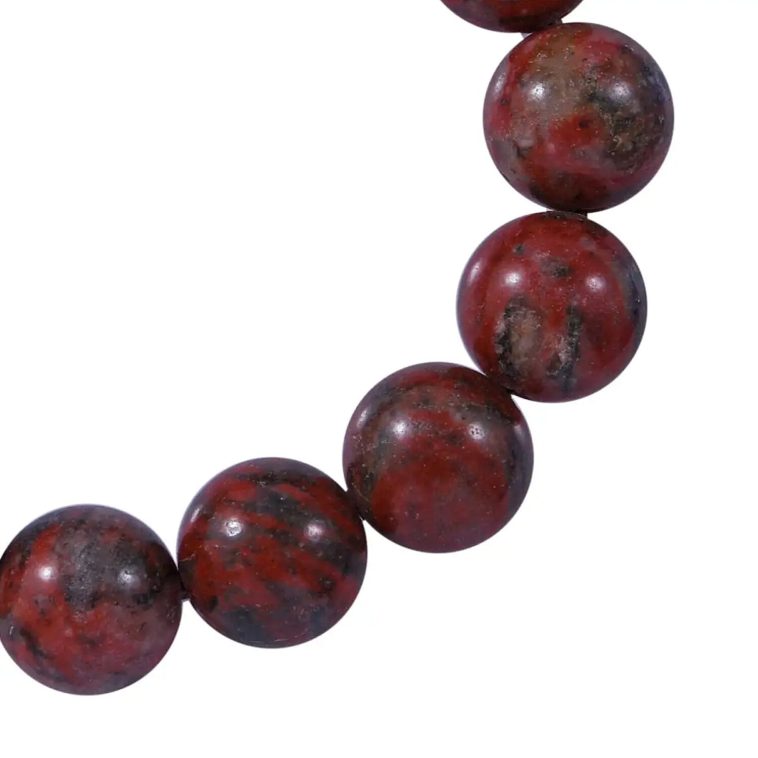 Red Jasper Beaded Stretch Bracelet 200.00 ctw