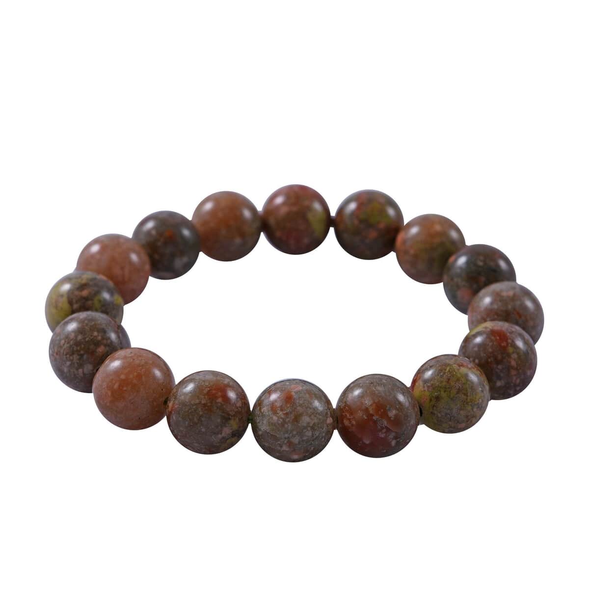 Autumn Jasper 8mm 200.00 ctw Beaded Stretch Bracelet image number 1