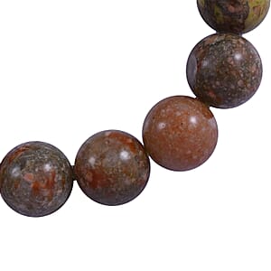 Autumn Jasper 8mm 200.00 ctw Beaded Stretch Bracelet