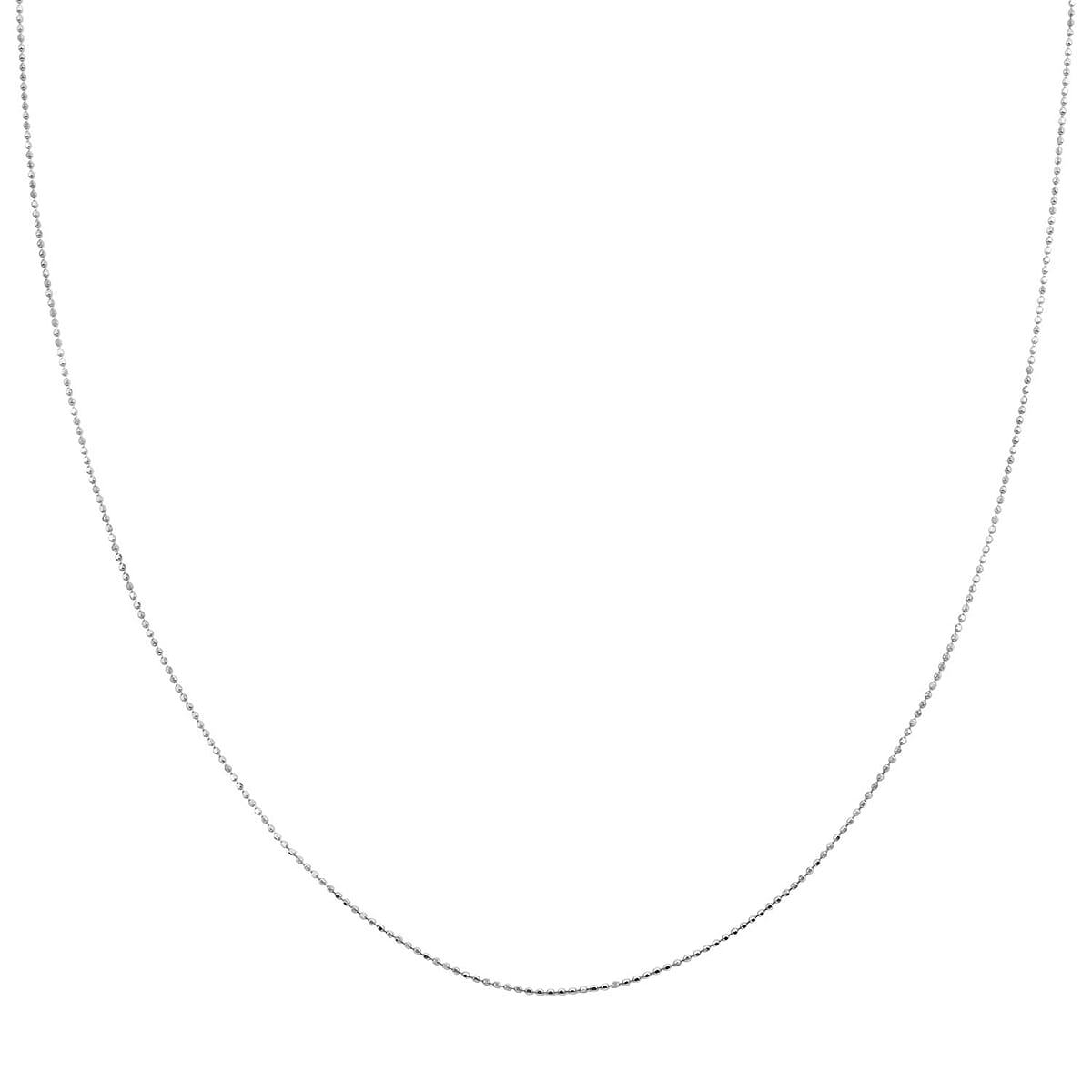 Sterling Silver Beaded Adjustable Necklace 24 Inches 2.40 Grams image number 0
