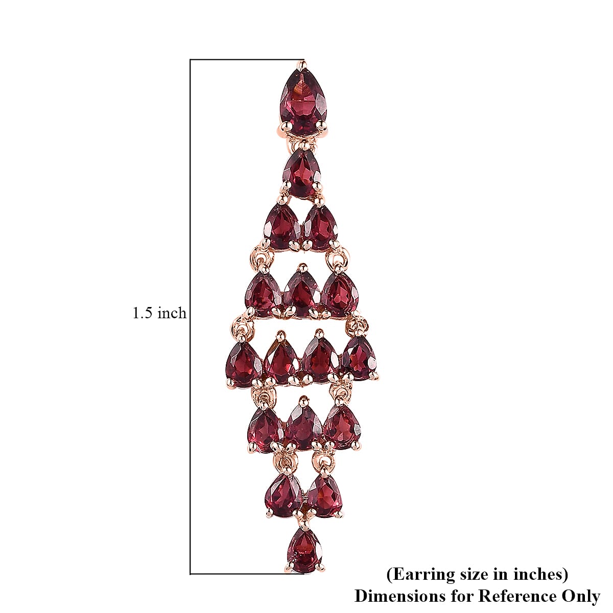 Tanzanian Rhodolite Garnet Dangling Earrings in Vermeil Rose Gold Over Sterling Silver 7.00 ctw image number 5