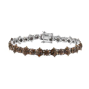 Red Diamond Bracelet in Platinum Over Sterling Silver (7.25 In) 5.00 ctw