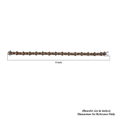 Red Diamond Bracelet in Platinum Over Sterling Silver (7.25 In) 5.00 ctw