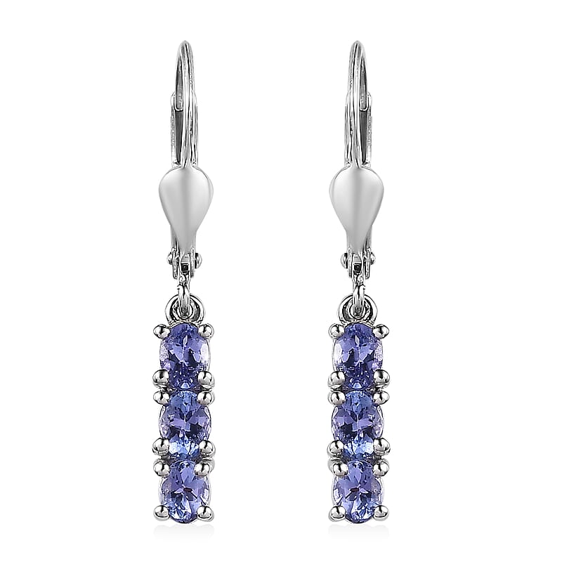 Tanzanite Lever Back Earrings