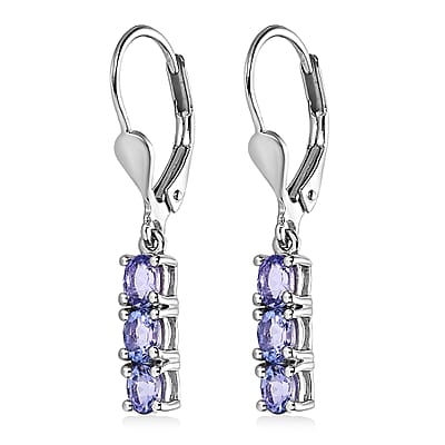 Tanzanite Lever Back Earrings