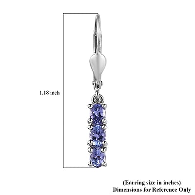 Tanzanite Lever Back Earrings