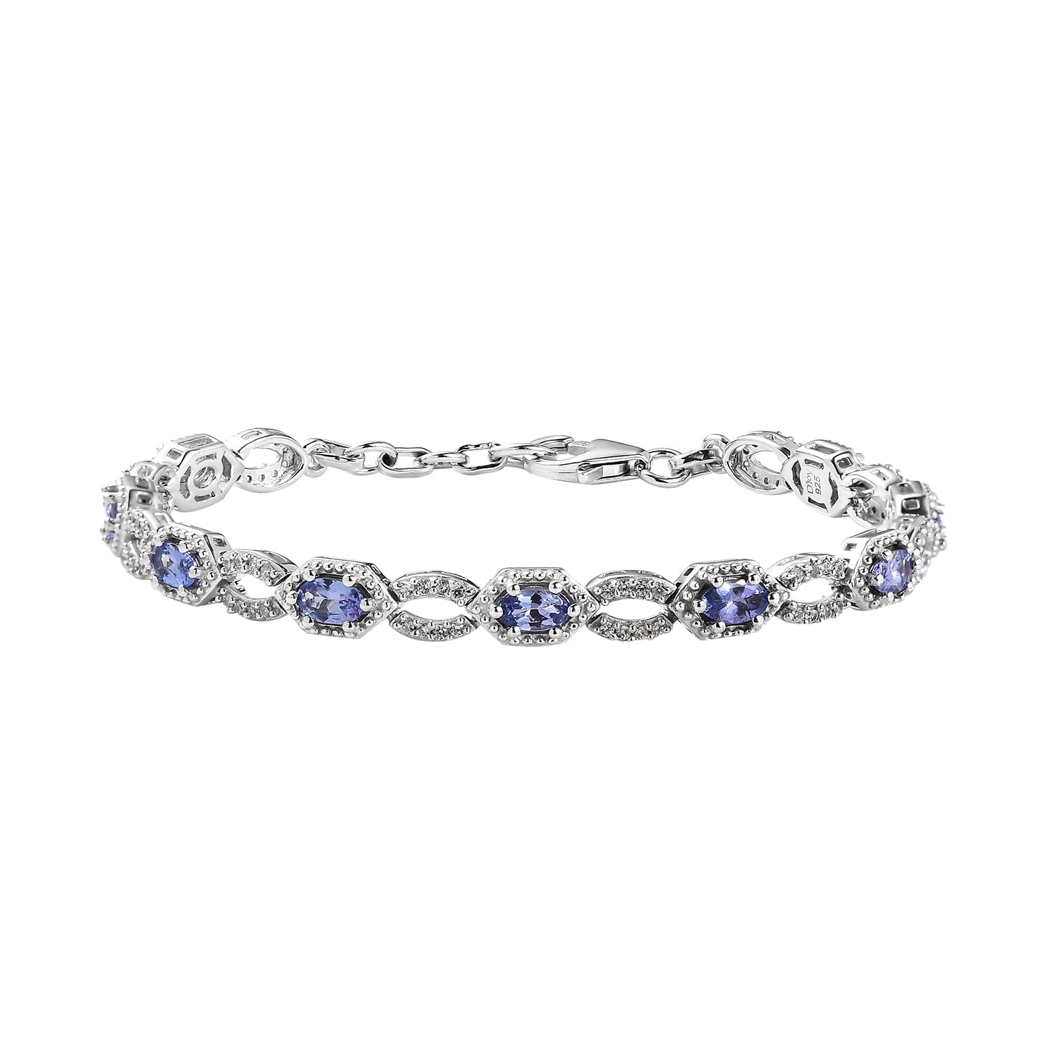 White deals zircon bracelet