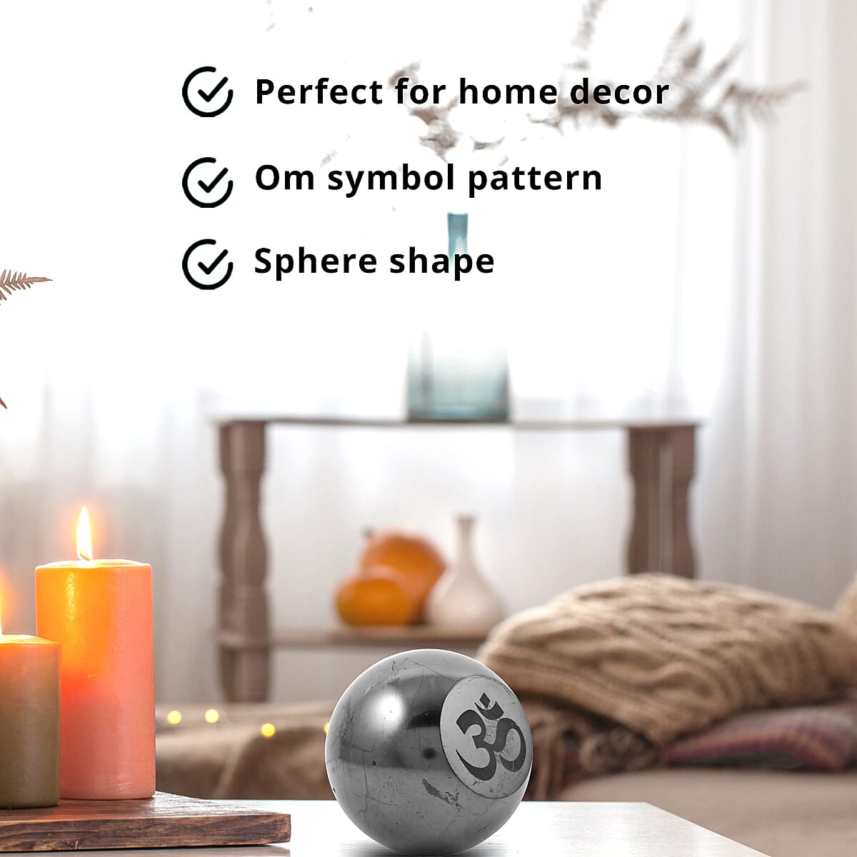 Shungite Engraved Sphere 5cm -OM image number 2