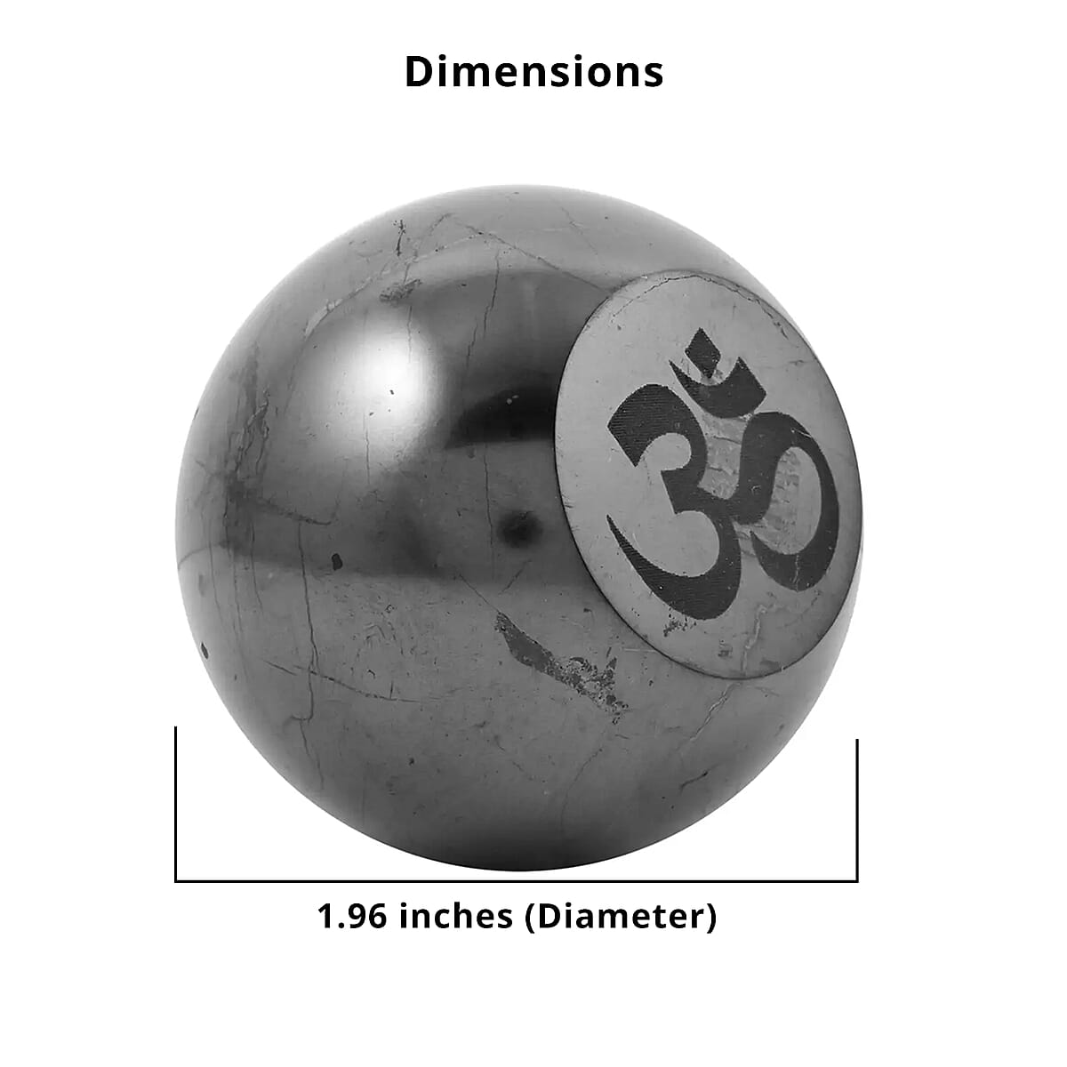 Shungite Engraved Sphere 5cm -OM image number 4