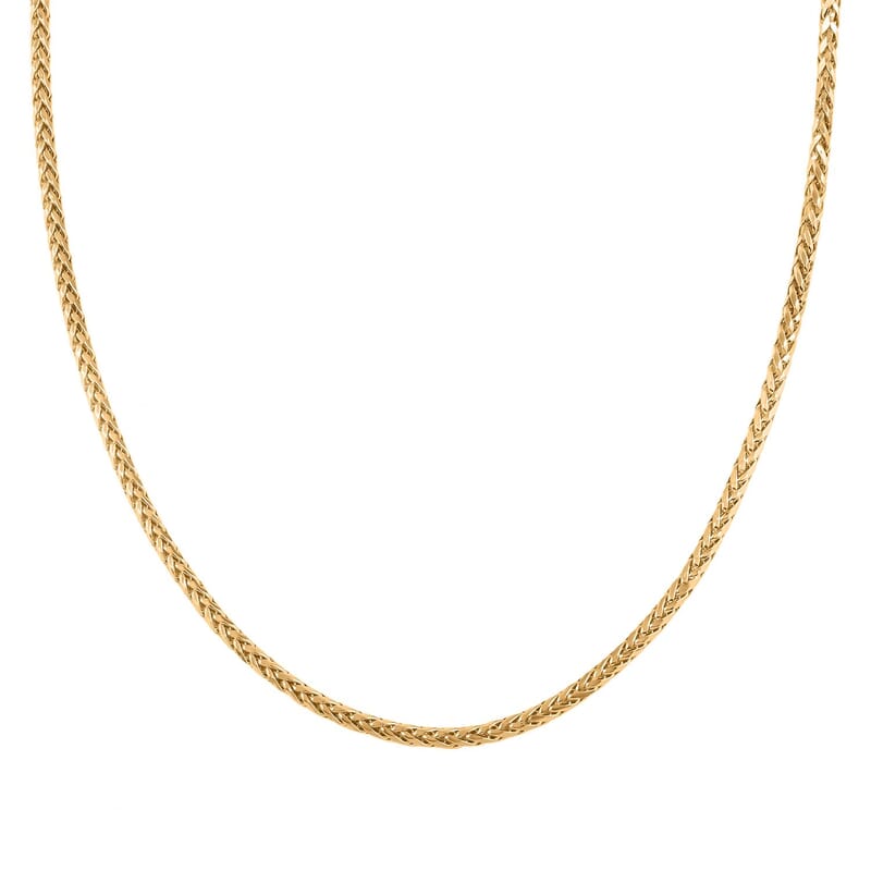 10K Yellow Gold 2.5mm Palma Chain Necklace 22 Inches 6 Grams