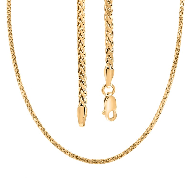 10K Yellow Gold 2.5mm Palma Chain Necklace 22 Inches 6 Grams