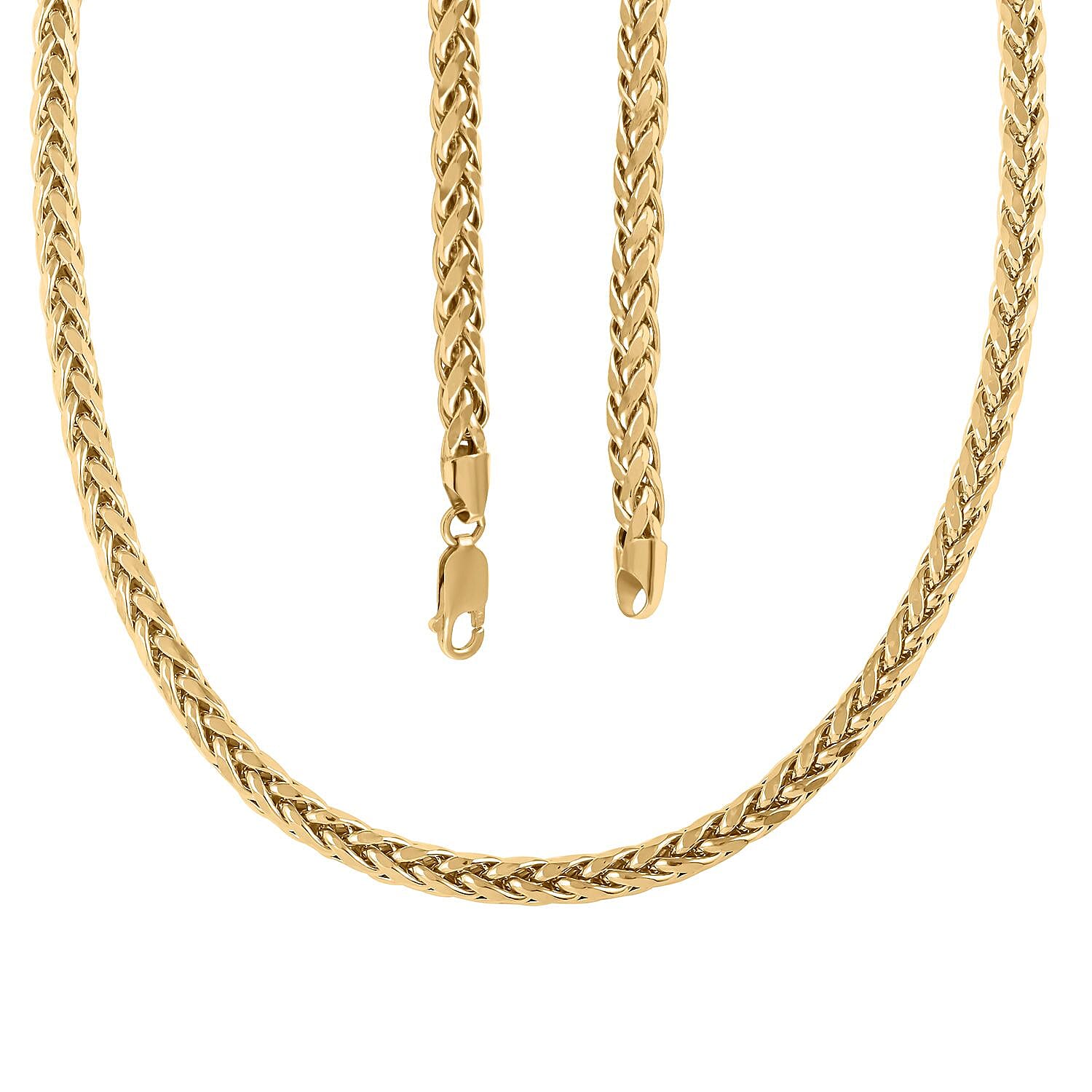 10K Yellow Gold 2.5mm Palma Chain Necklace 22 Inches 6 Grams