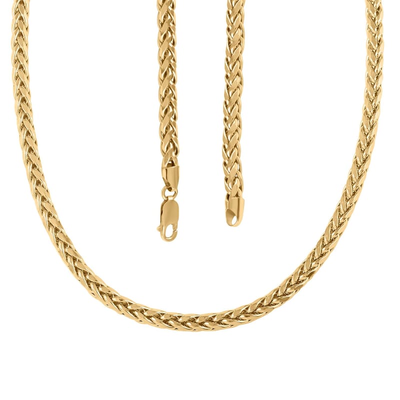 10K Yellow Gold 2.5mm Palma Chain Necklace 22 Inches 6 Grams