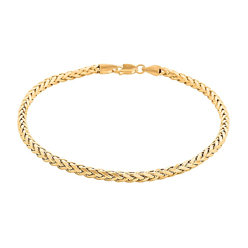 10K Yellow Gold 3mm Palma Chain Bracelet (8.00 In) 4 Grams