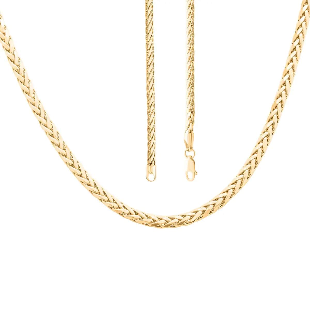 Palma Chain Necklace in 10K Yellow Gold, Gold Palma Necklace, 20 Inch Necklace, Gold Gifts 3mm 8.30 Grams image number 4